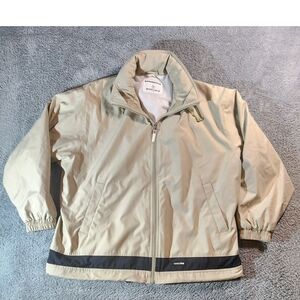 Munsingwear Grand Slam Men’s Full Zip Jacket Beige Fleece Lined Size XL Hooded